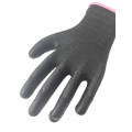 NMSAFETY 18 gauge ANSI cut A4 cut resistant gloves work  PU coating breathable flexible glove